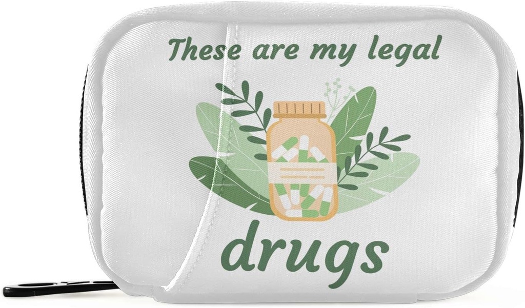 Pill Organizer Phytoterapi Pill Box 7 Dag Pill Case Rejsepose Pill Organizer Bag med lynlås Portable ugentlige sag Kompakt størrelse for vitamin supplement Holder