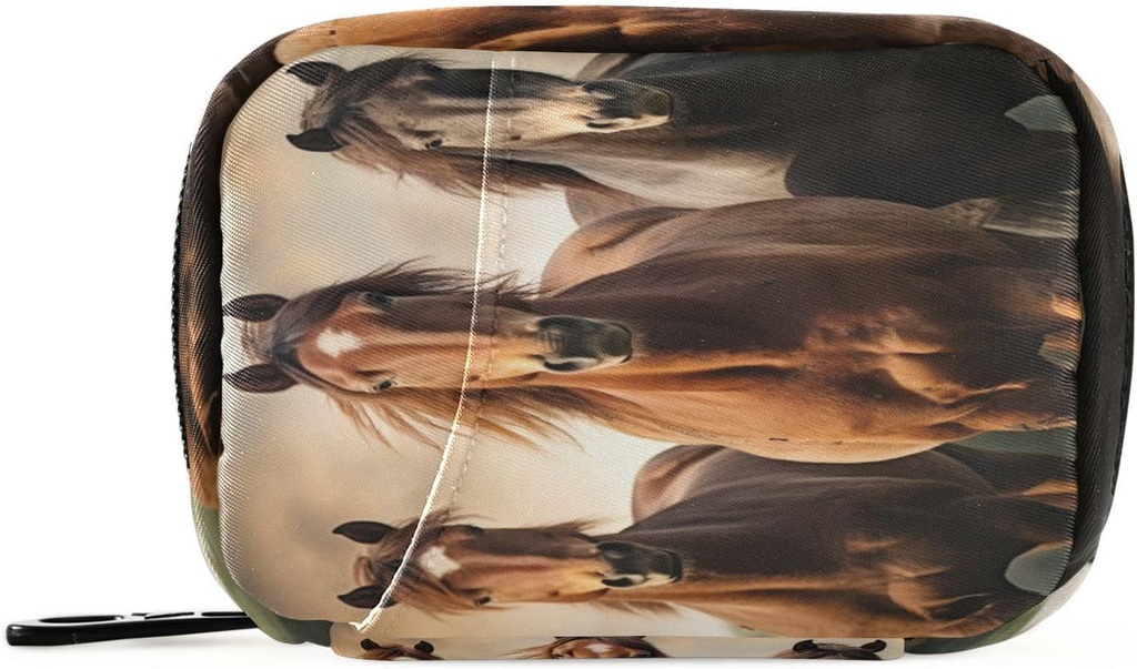 Horse Pill Organizer sag Portable Weekly Daily Pill Case Bag Organizer med lynlås til kosttilskud Medicin Rejser Familie virksomhed