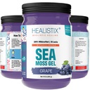 Healistix Grape Irish Sea Moss Gel 16 Oz - St Lucia Wildcrafted Seamoss Gel, pakket med 92 vitaminer - Superfood til immunforsvar, non-GMO, Keto, Vegan