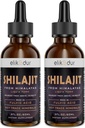 Shilajit Resin Organic Liquid Supplement, Shilajit Himalayan Organic, Shilajit Liquid Drop, Shilajit Drop Contain 85 Trace Minerals, Alternativ til harpiks & kapsler, 120 ml