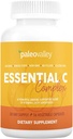Paleodal Essential C Complex - C-vitamin supplement til immunforsvar - 1 pakke, 450mg - Organic Superfoods Umodne Acerola Cherry, Camu Camu, Amla Berry - Ingen syntetisk ascorbinsyre - USA Made