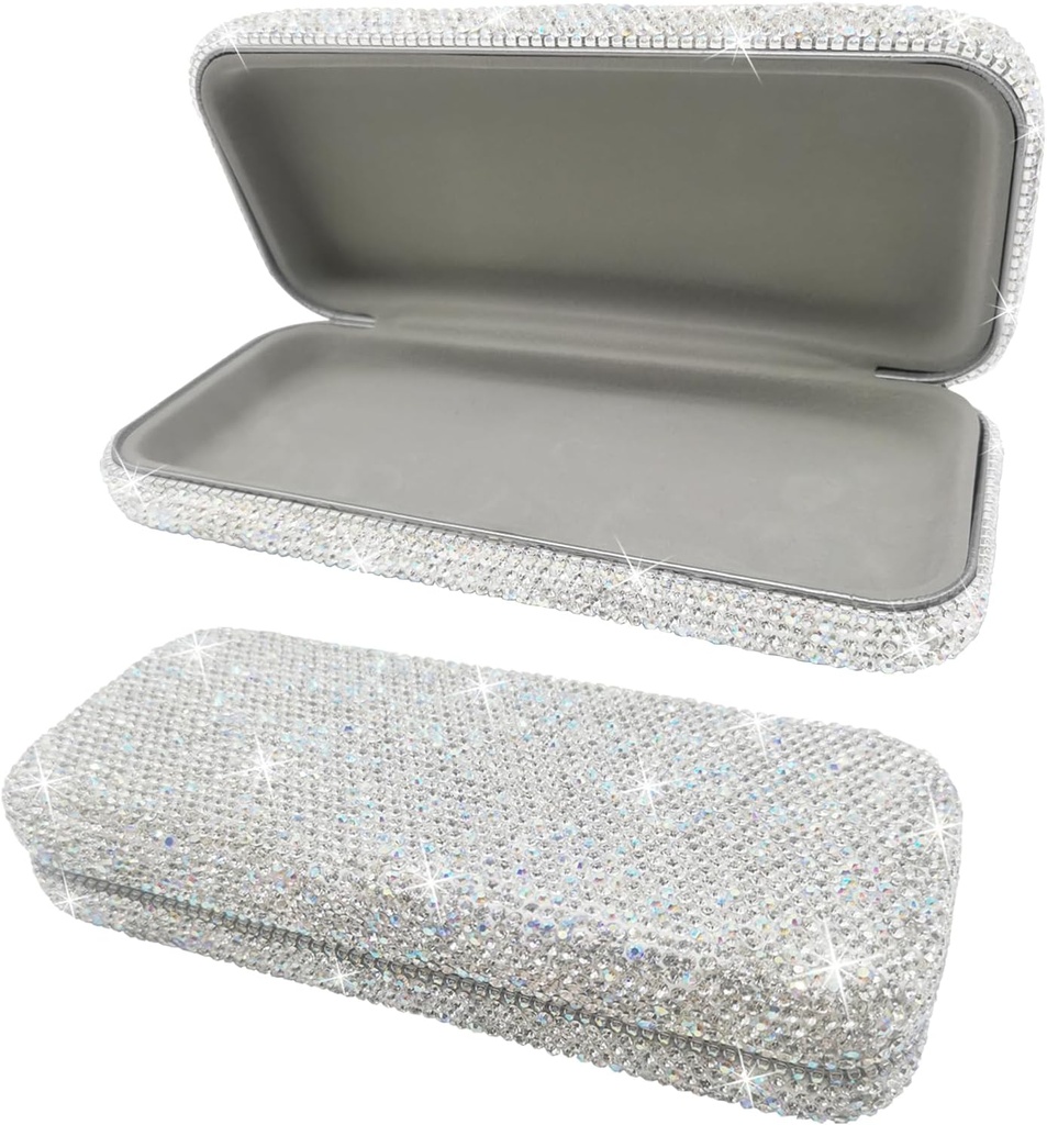 Bling Sunglasses Case,Shiny Diamond Sunglasses Hard Case Cute Glasses Case,Rhinestone Eyeglass Case For Women