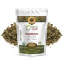 Organic Way Hawthorn Leaf og Flower Cut & Sifted (Crataegus monogyna) - Herbal Tea Mead124; European Wild- Harvest Mead124; USDA & Kosher Certified Mead124; Non GMO & Gluten Free Mead124; Origin - Albanien (16 Oz)