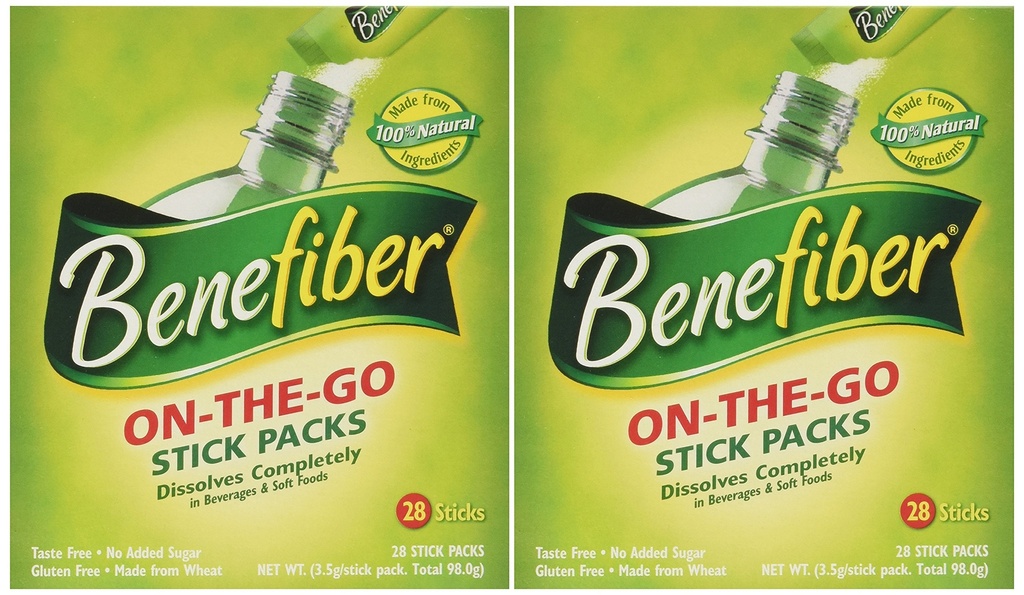 Benefiber Stick Pack Fiber Supplement, Smag gratis, Opløser helt 28- 4g (0,14oz) 2PACK TOTAL 56 STEDER