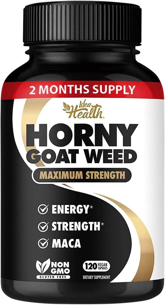 Horny Goat Weed 1275 mg MAX STRENGTH w / Maca (2 måneders forsyning) - Energy & Performance Complex for mænd og kvinder