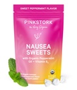 Pink Stork Organic Pebermynte Sweets til morgen Sygdom og Motion Sygdom Support, Tilføjet Vitamin B6, 1. Trimester Graviditet skal Haves - 30 indpakket pebermynte slik