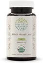 HerbEra Witch Hazel Leaf USDA Organic 60 Capsules ttesmå 124; Natural Herbal Support 124; Certified Organic Vegetar Capsules and Organic Witch Hazel Leaf (Hamamelis virginiana) Tørret Leaf (60 Capsules)