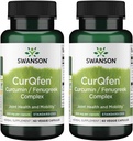 Swanson Controlled Release Curqfen Curcumin / Fenugreek Complex 60 Veg Kapsler (2 Pack)