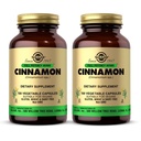 Solgar Cinnamon - 100 Vegetabilske kapsler, Pack of 2 - Full Potency (FP) - Non-GMO, Vegan, Gluten Free, Dairy Free, Kosher - 200 Total Servering