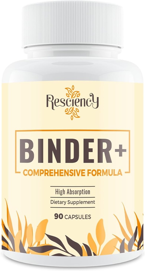 Detox Binder Supplement - Aktiveret kul, Zeolit, Bentonit Clay, Milk Thistle, Proprietary Blends - Lever & Gut, Max Absorption, 90 Veganske Kapsler