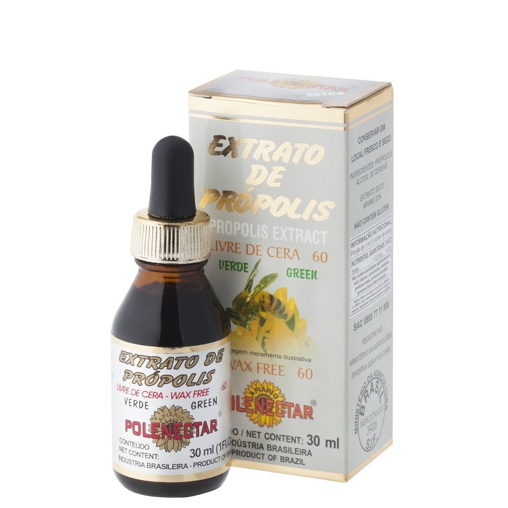 Brasilien Importeret Premium Bee Propolis Extract Wax Free 60 (30ml) 4 pakker