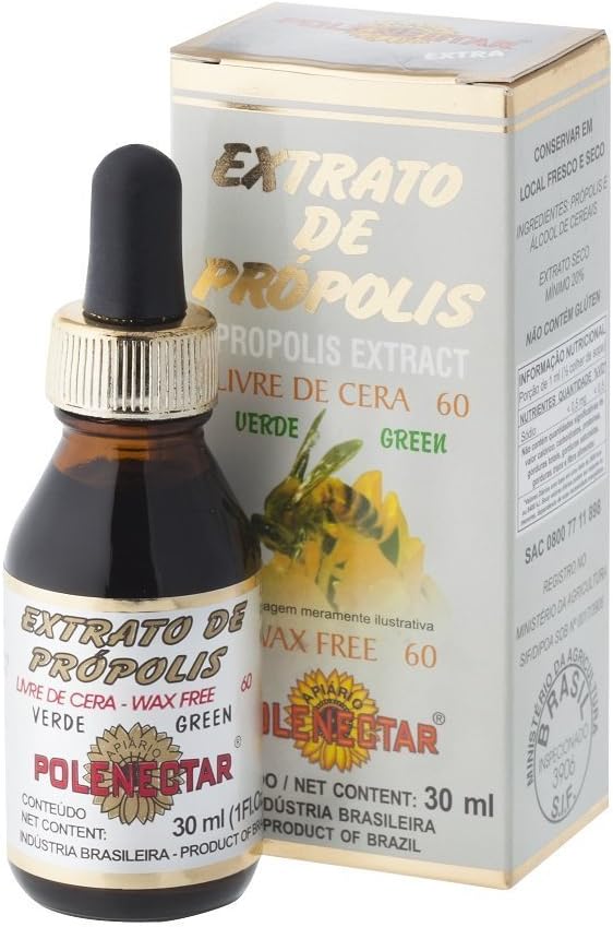 Brasilien Importeret Premium Bee Propolis Extract Wax Free 60 (30ml) 4 pakker