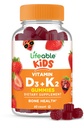 Lifeable Kids Vitamin D3 K2 Gummies Note 124; 1000iu D3 og K2 100mcg B124; Great Tasting D3 og K2 Kosttilskud B124; for ben Sundhed og Immunitet B124; VIT D3 K2 for børn B124; 60 Gummies