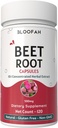 Beet Root Capsules 500mg | Concentrated 10:1 Extract Beta vulgaris | Natural Herbal Supplement | Non-GMO, Gluten-Free | No Artificial Additives | Easy to Swallow (120 Count (Pack of 1))