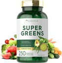 Carlyle Super Greens Capsules ttesmå 124; 250 Greve • 124; Non- GMO & Gluten Free Supplement