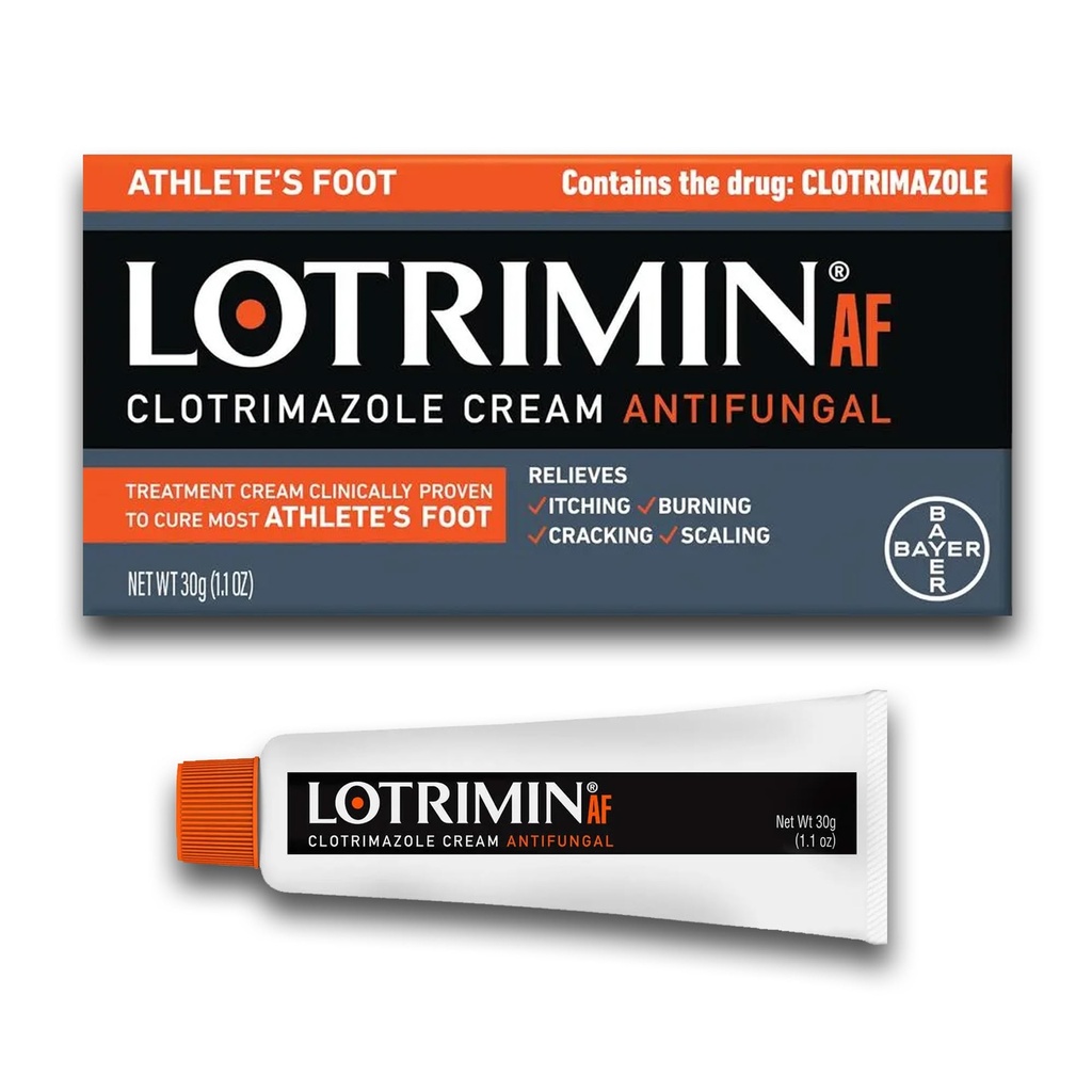 Lotrimin AF Cream: Atlete 's Foot 1% clotrimazol antimykotisk behandling, Klinisk Proven Effektiv, 1.1 Ounce (nyt look)