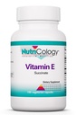 Nutricology Vitamin E Succinat Supplement - for mænd og kvinder, 400 IE D- Alpha- Tocopheryl, Antioxidant, Vegetariske Kapsler - 100 Tæl