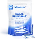 Neti Pot Salt Packets - 100 Individuelt indpakket Saline Packets til Nasal Wash Budd124; Neti Pot Refill Kit