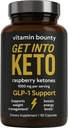 Vitamin Bounty Premium Raspberry Ketones Supplement - Keto Pills for Weight Loss - Promotes Ketosis & Metabolism Support - Keto Diet Aid - Energy Boost for Women & Men - 60 Capsules