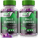 (2 Pack) Apex Testodrive, Apex Testodrive Kosttilskud til mænd, Apex Testodrive Won All- Natural Formel for total Wellness og Peak Performance, Apex Testo Drive Gomitas anmeldelse (120 Gummies)