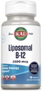 KAL Liposomal Vitamin B12 2500 mcg, Høj Absorption, Liposomal teknologi, Cellular Energy Support, Vegan Kapsler, Gluten Free, Made without Soy, 30 Servere