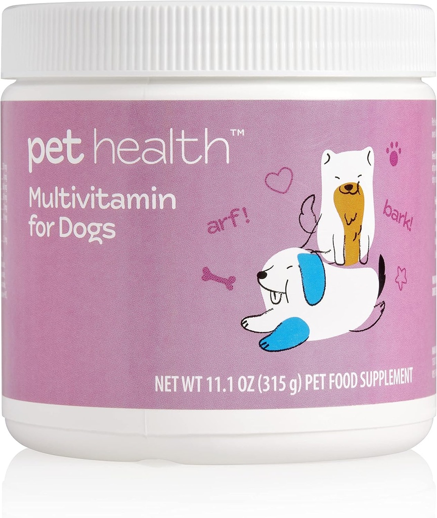 Pet Health Multivitamin Formel til hunde, fremmer sund hud & Coat, sund vækst, stærke knogler & tænder, understøtter immunsystemet, Market America (90 Servere)