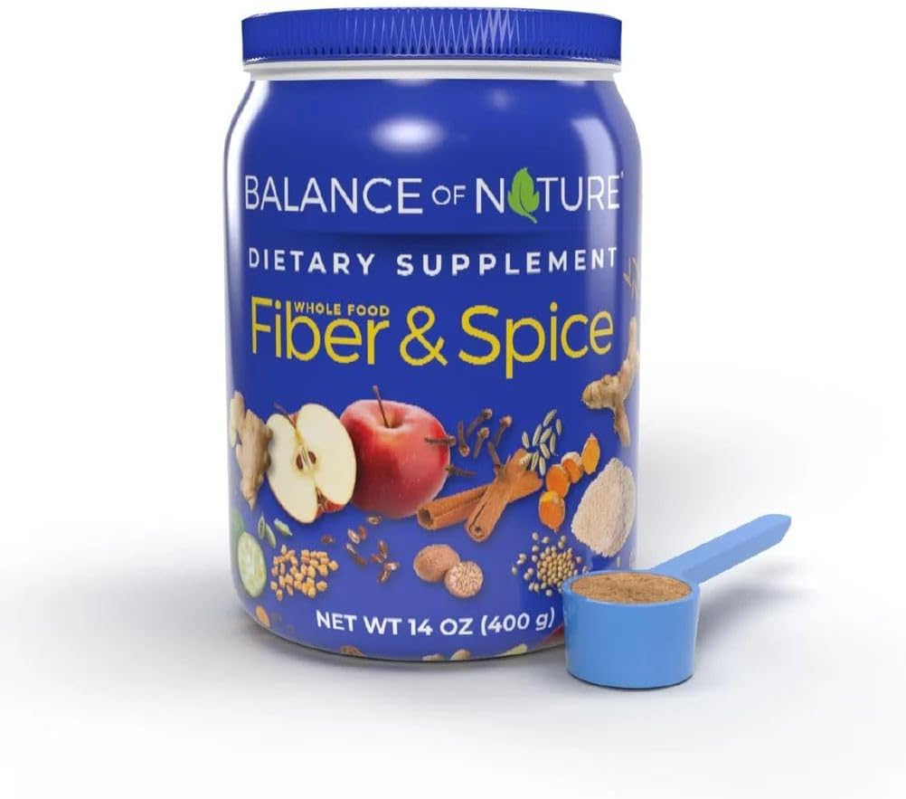 Balance of Nature Fiber & Spice - Psyllium Husk, Hørfrø, Gurkemeje & Apple - 30 Servere