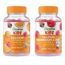 Lifeable Calcium med D-vitamin Kids + Calcium Magnesium & Zink Kids, Gummies Bundle - Great Tasting, Vitamin Supplement, Gluten Free, GMO Free, Chewable Gummy