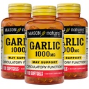 MASON NATURAL hvidløg Oil 1000 mg, 300, Day Supply Softels, Understøtter normal kredsløb funktion, 3 Pack