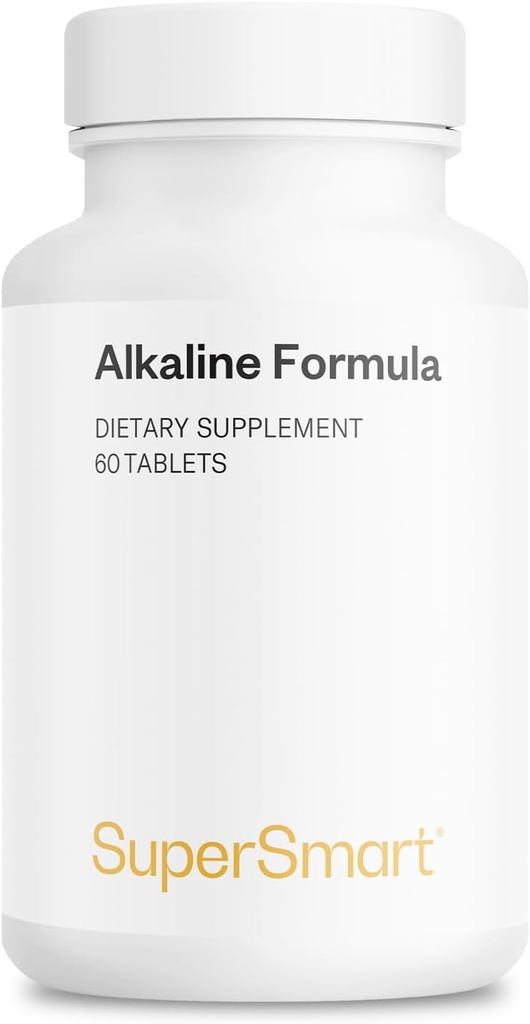Supersmart - Alkaline Formel Supplement (Avanceret Formel) - med Kalium Phosphat, Calcium & Magnesium Citrate - pH Balance Name 124; Non- GMO & Gluten Free - 60 tabletter