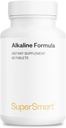 Supersmart - Alkaline Formel Supplement (Avanceret Formel) - med Kalium Phosphat, Calcium & Magnesium Citrate - pH Balance Name 124; Non- GMO & Gluten Free - 60 tabletter