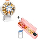 Daviky Pill Dispenser Daglig, Stor Pill Organiser, Automatisk Pill Dispenser, Smart Pill Organizer med Alarm