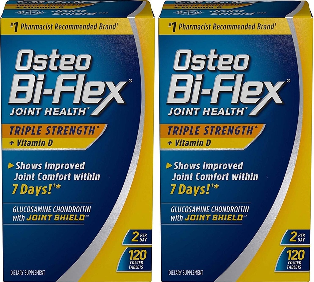 Osteo Bi- Flex Triple Strength w / vitamin D, 120 overtrukne tabletter (pakke med 2)