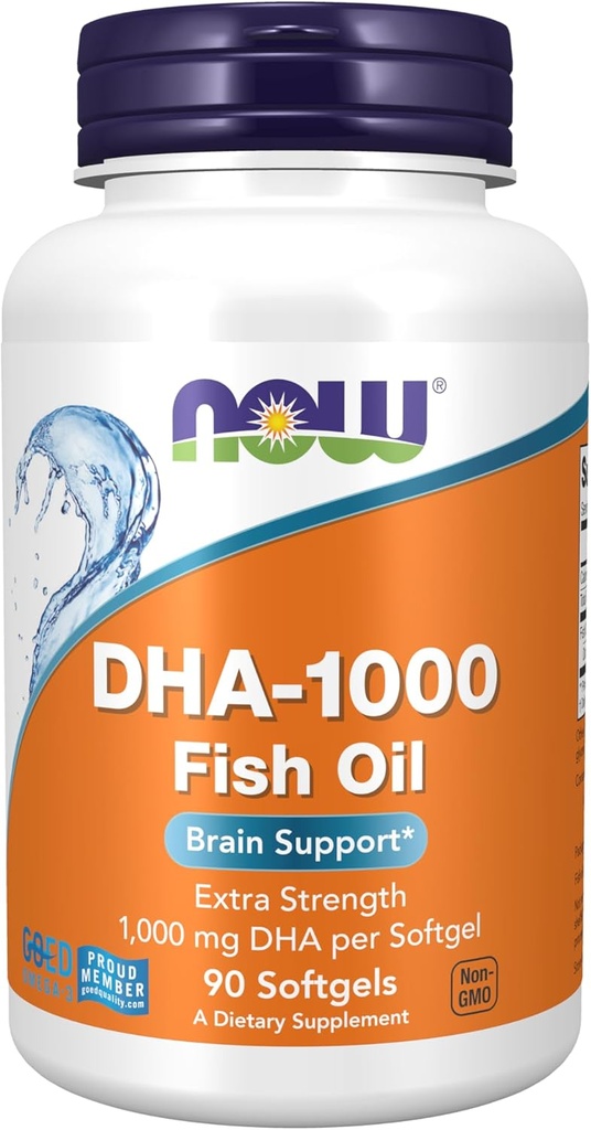 Now Foods Supplements, DHA 1000 Brain Support, Extra Strength, 1000 mg DHA, 90 Softgels