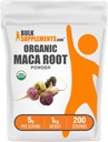 BulkSupplements.com Organic Maca Powder - Organic Maca Root Powder, Superfood Supplement - Gluten Free, 5g per Serving, 1kg (2,2 lbs) (Pack of 1)