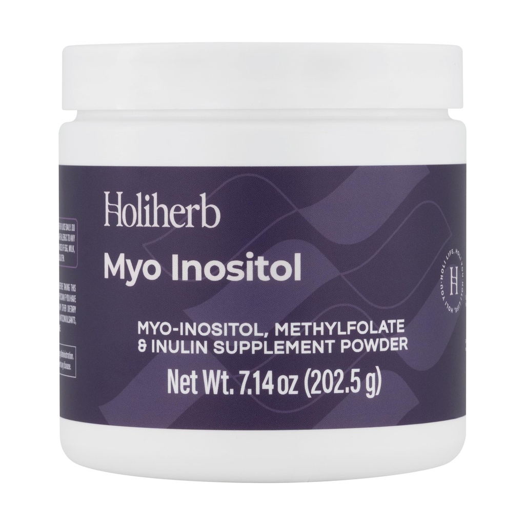 Holiherb Myo Inositol + Methylfolat Supplement for kvinder Note 124; Fertilitet Kosttilskud til Hormonal Balance & Ovarie Health Support