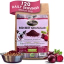 Olewo Red Beets for Dogs Granulat - Natural Anti Itch Dog Food Topper, Immun, Cleansing, Hud & Coat Support, Dehydreret Hel Food Multivitamin & Fiber, 22 oz