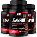FORCE FACTOR LeanFire, 3-Pack, Pre Workout energi piller med grøn te ekstrakt og koffein til at øge energi, Build Lean Muscle, Forbedre atletisk ydeevne, og forbedre fokus, 90 kapsler