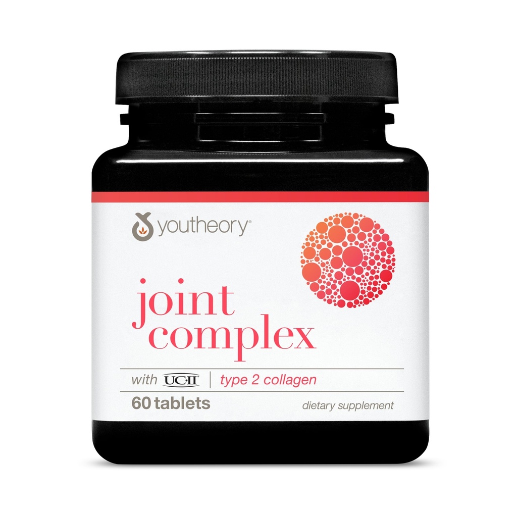 Youtory Joint Complex med UC- II - for hår, negle, ben, fælles & muskel sundhed * - for mænd og kvinder - med Aminosyrer, Boswellia Extract, Ginger & gurkemeje - 60 tabletter (30-dages levering)