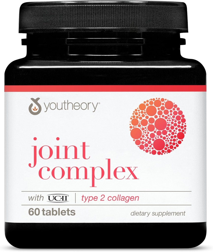 Youtory Joint Complex med UC- II - for hår, negle, ben, fælles & muskel sundhed * - for mænd og kvinder - med Aminosyrer, Boswellia Extract, Ginger & gurkemeje - 60 tabletter (30-dages levering)