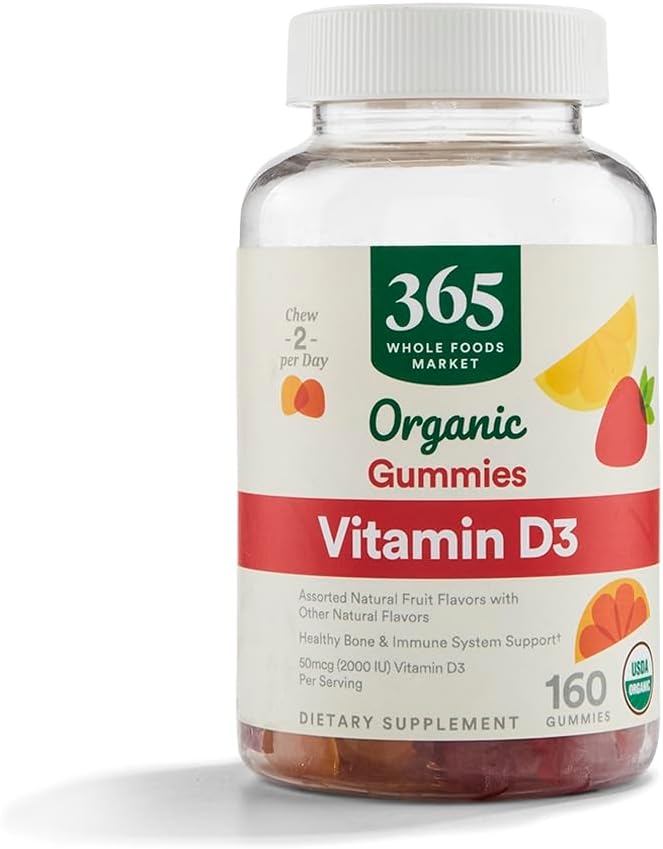 365 af Whole Foods Market, Organic Vitamin D3 Gummy, 160 Greve