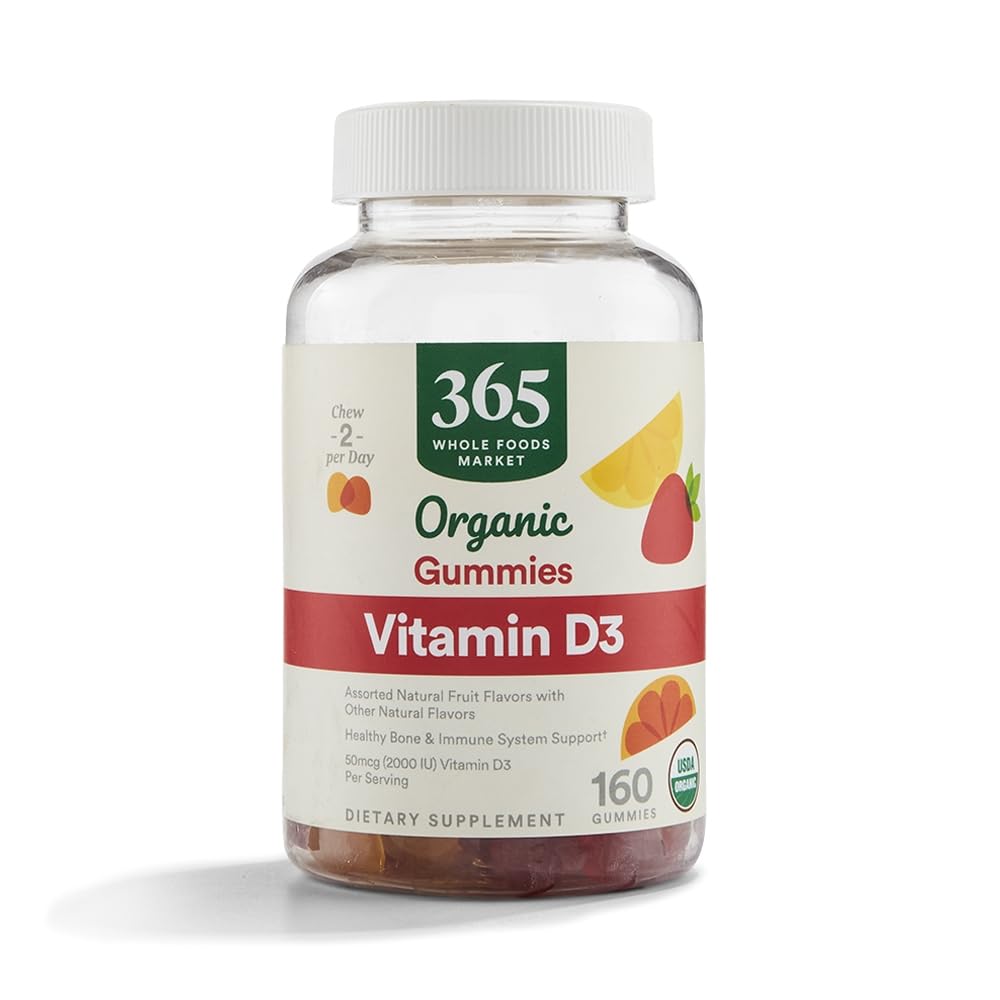365 af Whole Foods Market, Organic Vitamin D3 Gummy, 160 Greve