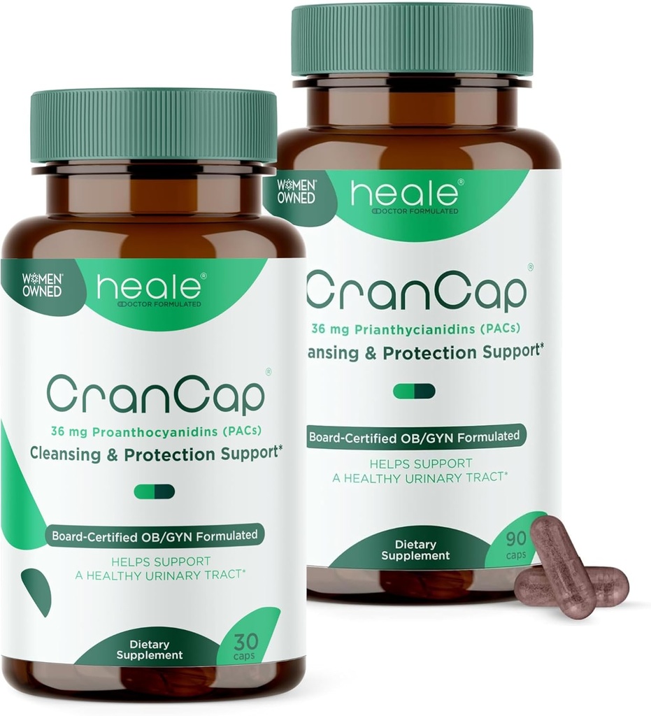 Cranberry pills - Urinary Tract Health Cranberry Supplement - 36 mg Potent PAC - Ikke GMO, Vegan, Gluten Free - af Heale - 120 kapsler