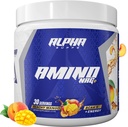Alpha Supps Amino NRG + BCAA Amino Energy Recovery Powder - Hydration Blend med Electrolytes - Focus Blend for Optimal Performance Support i Mænd & Kvinder (30 Servere, Peachy Mango)
