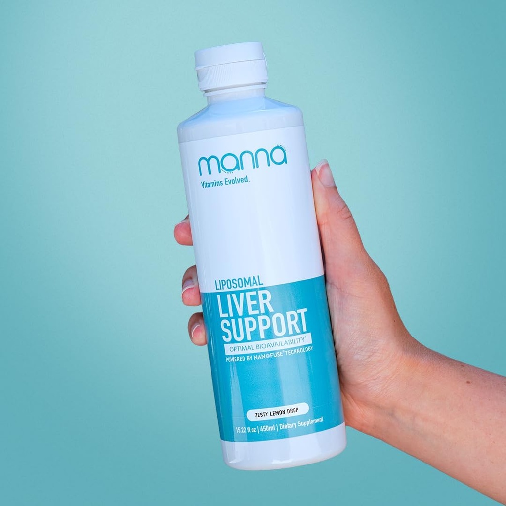 Manna Liposomal Leverstøtte - Lever renser Detox & Reparation - Lever Support Kosttilskud til kvinder og mænd
