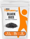 BulkSupplements.com Black Rice Extract Powder - Black Rice Powder, Gluten Free Supplement - Unflavored, 3,7g per Serving, 50g (1,8 oz) (Pack of 1)