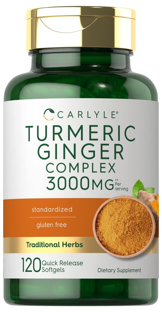 Carlyle gurkemeje og ingefær Supplement 3000 mg