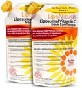 Lipo Naturals Liposomal Vitamin C 1000mg Flydende (2- Pack 60 Doser) - Natural Formel Immunity + Energy Support - Vegan, China- Free (15oz / 443ml ea.)
