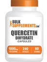 BulkSupplements.com Quercetin Dihydrate Capsules - Quercetin Supplements, Antioxidants Supplement - 4 Capsules per Serving, 240 Count (Pack of 1)