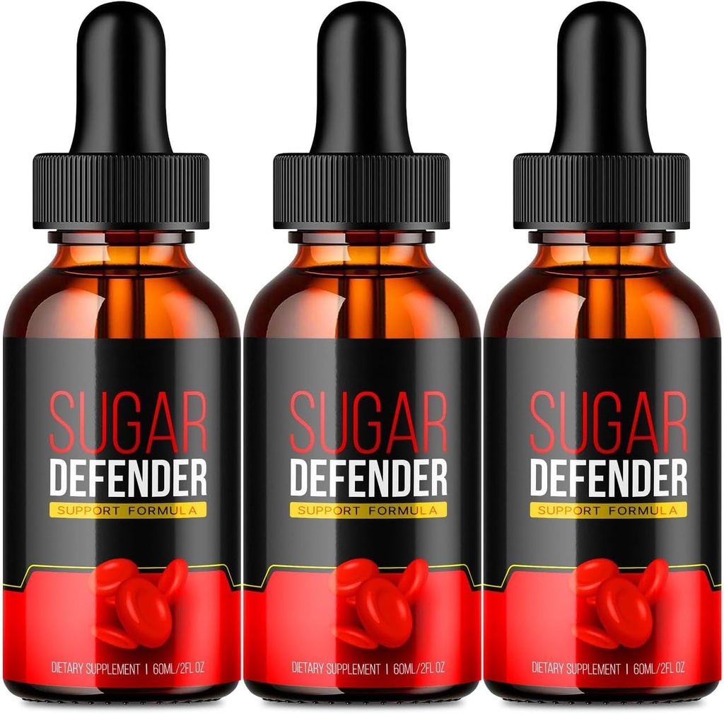 Vive MD Sugar Defender Drops - Officiel Formel - Sugar Defender 24, Sugar Defender Flydende, Maksimal styrke Sugar Defender tillæg med Hawthorn Berry Økologisk, Sugar Defender Anmeldelser (3 Pack)